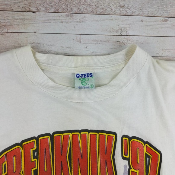 Vintage 1997 Freaknik Atlanta Q-Tees Distressed Single Stitch Tee Shirt XL - Picture 8 of 16